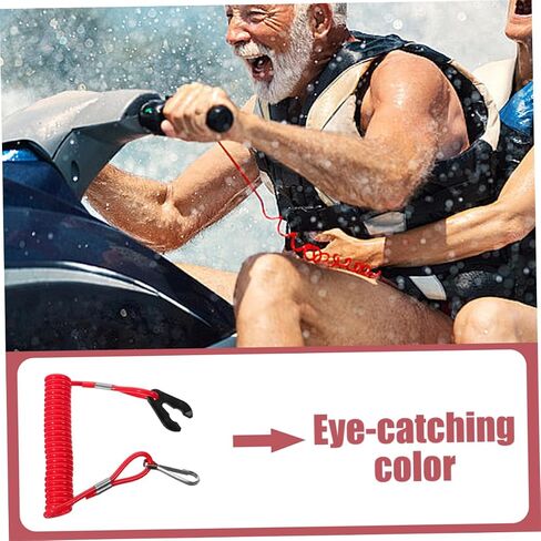 Pretyzoom 3pcs محرك القوارب Kill Switch الحبل الطوارئ تسخير الحبل السلامة للاستخدام البحري مواد ABS متينة واضحة للغاية لتحديد سريع مناسب للقوارب والمياه in Saudi Arabia