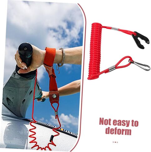 Pretyzoom 3pcs محرك القوارب Kill Switch الحبل الطوارئ تسخير الحبل السلامة للاستخدام البحري مواد ABS متينة واضحة للغاية لتحديد سريع مناسب للقوارب والمياه in Saudi Arabia