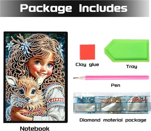 DCIDBEI DIY 5D Diamond Painting Notebook Landscape A5 فارغة رسم للمذكرات الكريستال كروس كروس ملاحظات المجلات المجل in Saudi Arabia