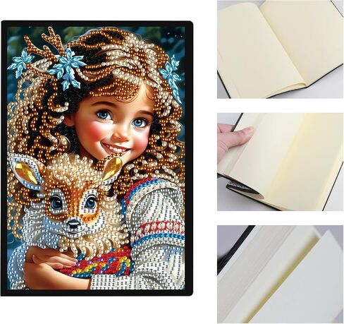 DCIDBEI DIY 5D Diamond Painting Notebook Landscape A5 فارغة رسم للمذكرات الكريستال كروس كروس ملاحظات المجلات المجل in Saudi Arabia