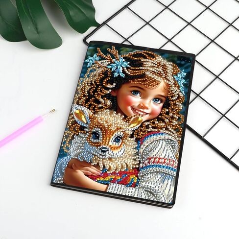 DCIDBEI DIY 5D Diamond Painting Notebook Landscape A5 فارغة رسم للمذكرات الكريستال كروس كروس ملاحظات المجلات المجل in Saudi Arabia