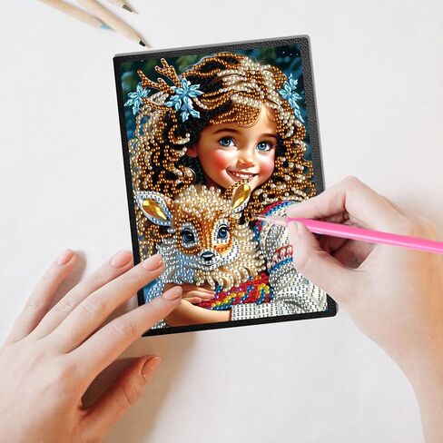 DCIDBEI DIY 5D Diamond Painting Notebook Landscape A5 فارغة رسم للمذكرات الكريستال كروس كروس ملاحظات المجلات المجل in Saudi Arabia