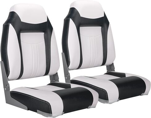 NORTHCAPTAIN S1 Deluxe A Pair of Marine High Back/Low Back Folding Fishing Boat Seat,Stainless Steel Screws Included in Kuwait