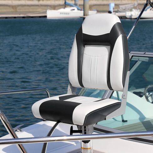 NORTHCAPTAIN S1 Deluxe A Pair of Marine High Back/Low Back Folding Fishing Boat Seat,Stainless Steel Screws Included in Kuwait