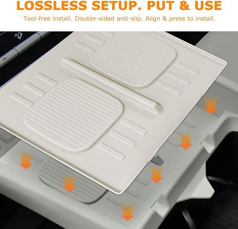 الشاحن اللاسلكي الشاحن مركزي Center Console Non-Slip Fit Hyundai Santa Fe 2024 2025 Car Accessories Wireless Charging Pad Pad Area in Kuwait