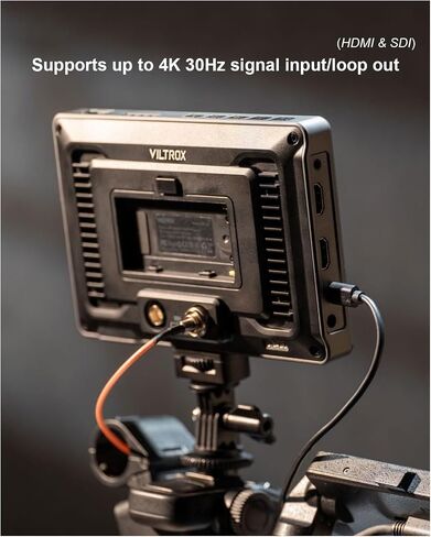 Viltrox DC-L1 7 "4K HDMI Camera Field Monitor ، 600NIT Touch Screen ، 4K 30Hz HDMI LOOP In/Out DSLR VIDEO MONTRY OFF in Kuwait