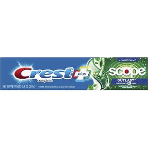Crest Complete Whitening + Scope, Long Lasting Mint Toothpaste, Triple Pack (3 Count of 5.4 oz Tubes), 16.2 oz