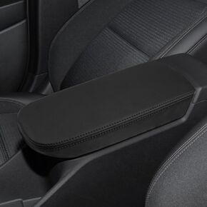 Center Console Cover for Chevy Trax 2024 Accessories Car Armrest Cover for Chevy Trax Accessories Anti-Scratch Leather Armrest Protector (Black with Black Stitches)