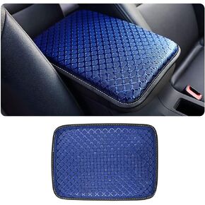 8sanlione Car Center Console Cushion Pad, 11.8"x8.3" Waterproof Non Slip PU Leather, Auto Armrest Seat Box Cover Protector for Men Women, Vehicle Interior Accessories for SUV, Truck, Van (Black)
