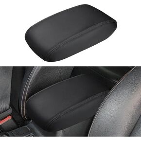 INTGET Car Center Console Armrest Cover for Subaru Crosstrek Accessories 2012 2013 2014 2015 2016 2017 Impreza 2012-2016 Leather Arm Rest Box Lid Middle Console Cover (Black Stitches, 2012-2017)