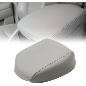 Gray Leather Armrest Center Console Lid Replacement Cover Compatible with Honda Pilot 2009 2010 2011 2012 2013 2014 2015 (only Leather Part)