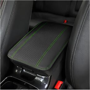 Car Center Console Armrest Cover, Comfortable PU Leather Waterproof Anti-Scratch Auto Console Lid Pad Cushion Arm Rest Box Lid Protection Trim, Universal for Vehicle, SUV, Truck, RV（Black）