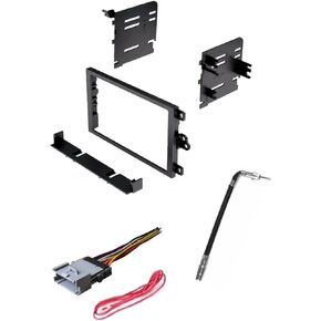 Double Din Car Stereo Install Dash Kit, Wire Harness, and AM/FM Radio Antenna Adapter Made for Chevrolet: 2003-2006 Avalanche, Express, Silverado, Suburban, Tahoe, More -No Premium Bose Amp