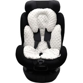 KAKIBLIN Infant Car Seat Insert, Baby Carseat Head & Body Support for Newborn, 2-in-1 Reversible Baby Car Seat Cushion, Soft Stroller Cushion Insert for Car Seats, Bouncer, Strollers, Swing (Cloud)