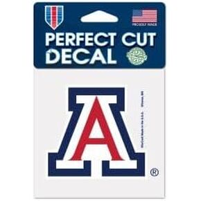 Wincraft NCAA University of Arizona 52830012 Perfect Cut Color Decal, 4" x 4", Black