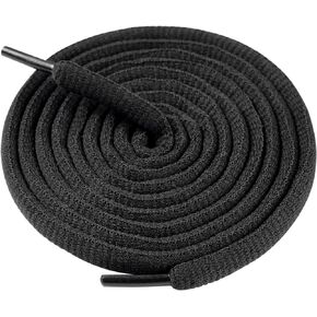 2 Pairs Oval Sneaker Shoe Laces 5/16" wide Half Round in 55"-72" Shoelaces for Athletic Shoes Strings