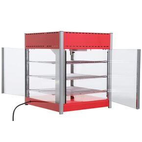 Winco EDM-1PT Rotating Heated & Humified Food Warmer/Merchandiser with Double Doors,