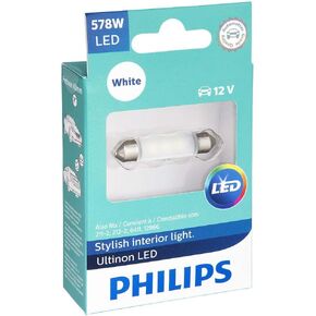 Philips Automotive Lighting 578WLED Ultinon LED Bulb (White), 1 Pack