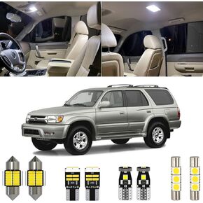 11 Piece 6000K White 4Runner LED Interior Light Kit Package Replacement for Toyota 4Runner 1996 1997 1998 1999 2000 2001 2002, with Placement Diagram and Install Tool