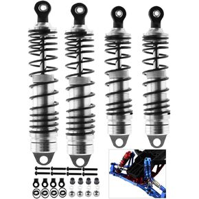 4PCS Aluminum Front Rear RC Shocks Upgrades Part for 1/10 Slash 2WD 4x4 Rustler 2WD 4X4 Stampede 2WD 4X4 Hoss 4X4 2WD Rally, Big Bore Full Metal RC Shock Absorber,5862 3760 3762,Gold