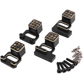 TRX4M All Brass Black Coating Front Rear Shock Absorber Towers Mount for 1/18 RC Crawler TRX4-M Metal Upgrade Parts