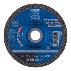 PFERD 63174 Depressed Centre Cut-Off Wheel, Type 27, Aluminum Oxide A, 6" Diameter x .045" Thickness, 7/8" Bore, 10200 Max RPM (Pack of 25)