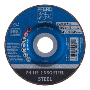 PFERD 63169 Depressed Centre Cut-Off Wheel, Type 27, Aluminum Oxide A, 6" Diameter x .045" Thickness, 7/8" Bore, 10200 Max RPM (Pack of 25)