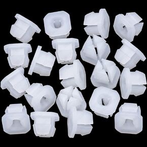 Rexka 20pcs Nylon Headlight Bezel, Grill Screw Nuts #8 or #10 Screw Size Compatible with GM 3919773 Chevy Buick Cadillac GMC