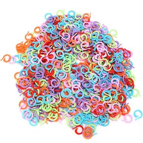 Zerodis 1000Pcs Stitch Markers, Crochet Stitch Markers Plastic Colorful Knit Counting Split Ring for Knitting DIY Craft Knitting Sewing Stitching Weaving(S)
