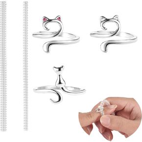 3pcs Cat Crochet Ring with 2 Adjusters, Adjustable Crochet Tension Ring Cat Yarn Guide Ring Crochet Loop Ring Crochet Knitting Rings for Crafts Knitting Accessories