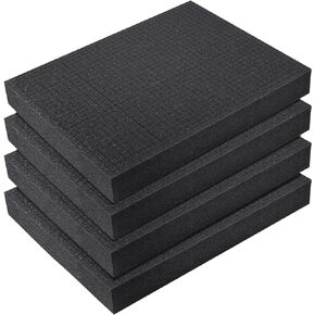 Pick and Pluck Foam,4 Pack Pre-cut Polyethylene Foam 16 x 12 x 2 Inch Pick Apart Insert Foam for Cases,Pluck Foam Sheet for Tool Game Box Cases
