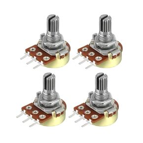 uxcell WH148 20K Ohm Variable Resistors Single Turn Rotary Carbon Film Taper Potentiometer 4pcs