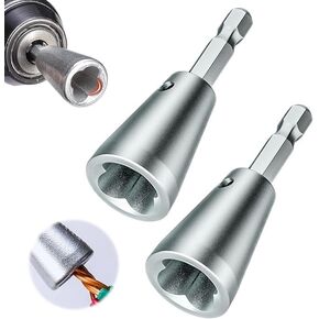 Wire Stripping Twisting Tools 6mm Hex Shank Cable Wire Stripper and Twister Wire Nut Twister Tool Spin Twist Wire Connector Socket for Electrical Power Drill Drivers Cable Quick Twisting