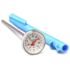 Taylor Bi-Therm Standard Grade Instant Read Bi-Metal Thermometer (5-Inch Stem, 1-Inch Dial, -40- to 120-Degrees Fahrenheit)