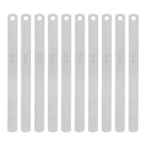 10pcs Mn Steel Feeler Gauge 0.1mm Thickness 150mm Length Metric Filler Thickness Gage Gap Measuring Tool Single Blade