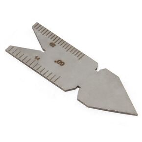 Utoolmart Center Gage 60 Degree Thread Cutting Angle Gage Stainless Steel Measure Tool, Thread Pitch Increment 0.1/0.05mm 1 Pcs