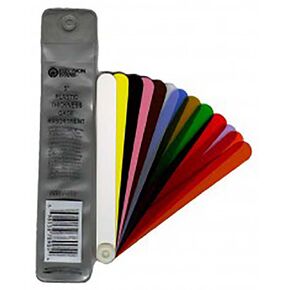 Precision Brand 78900 Plastic Thickness Gage Fan Blade Assortment, 0.001-0.03" Thickness Range, 1/2" Width, 12" Length, 13 Blades