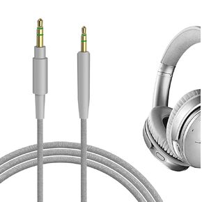 كابل صوت GEEKRIA متوافق مع Bose QuietComfort Ultra، QC SE، QC 45، QC 35 Series II، QC 35، NC 700، 700 ANC، كابل SoundLink II، سلك استريو بديل من النايلون المضفر 2.5 مم (4 أقدام / 1.2 متر)