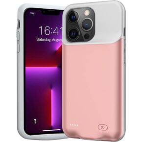 Battery Case for iPhone 13 Pro, Upgraded 7000mAh Portable Battery Power Pack Rechargeable Charger Case Compatible with iPhone 13 Pro (6.1 inch) External Battery Charging Case Support Carplay (Black)