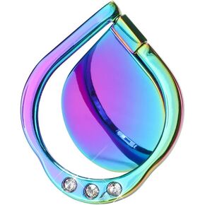 Rainbow Sparkle Cell Phone Ring Stand Holder,Glitter Bling Bling Rainbow Ring Grip Kickstand,360 Rotation Finger Ring for Almost All Phones,Pad
