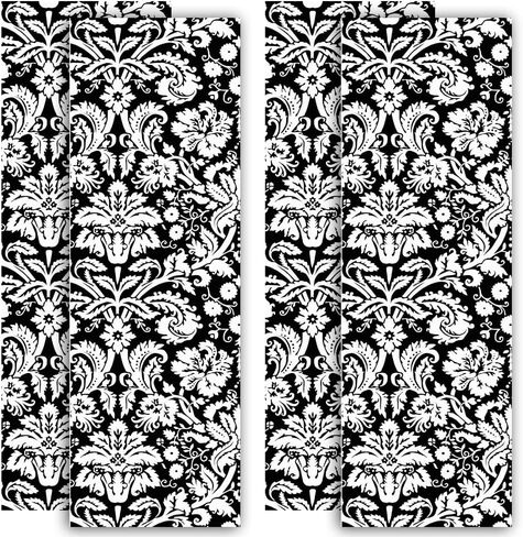 APPLIANCE ART Deluxe School Locker Magnetic Wallpaper | Decorative | Magnetic Vinyl for Instant Update | Trimmable | Easy Install, Remove & Reuse | Set of 4 Sheets | Damask Aqua in Saudi Arabia