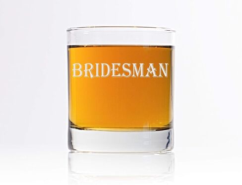 Bridesman Whiskey Glass Male Bridesmaid Bourbon Glasses Gift for Brides Man Wedding Party Glasses in Saudi Arabia