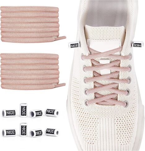 No Tie Elastic Shoelaces(Pack of 2) - Tieless Elastic Shoe Laces - One Size Fits for Adults, Kids in Saudi Arabia