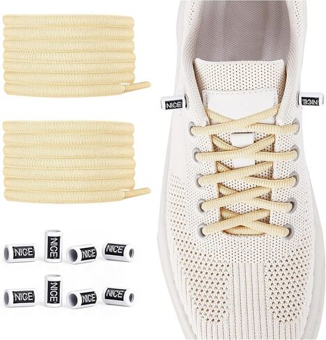 No Tie Elastic Shoelaces(Pack of 2) - Tieless Elastic Shoe Laces - One Size Fits for Adults, Kids in Saudi Arabia