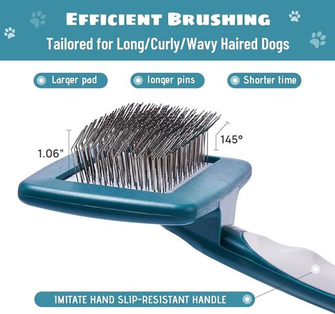 Slicker Brush for Long-haired Dog/Labradoodle Grooming Brush,Large Slicker Dog Brush for Goldendoodle Poodle Doodle,Massages Pet Skin, Removes loose Hair,Undercoat(1")-Y.C-Toget in Saudi Arabia