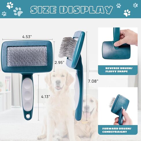 Slicker Brush for Long-haired Dog/Labradoodle Grooming Brush,Large Slicker Dog Brush for Goldendoodle Poodle Doodle,Massages Pet Skin, Removes loose Hair,Undercoat(1")-Y.C-Toget in Saudi Arabia