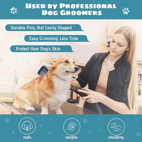 Slicker Brush for Long-haired Dog/Labradoodle Grooming Brush,Large Slicker Dog Brush for Goldendoodle Poodle Doodle,Massages Pet Skin, Removes loose Hair,Undercoat(1")-Y.C-Toget in Saudi Arabia
