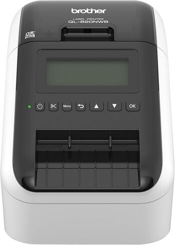 طابعة ملصقات احترافية فائقة المرونة من Brother QL-820NWB مع شبكة لاسلكية BRTQL820NWB in Saudi Arabia