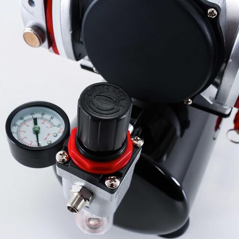 Master Airbrush Model TC-848, High-Performance Four Cylinder Piston Air Compressor with Tank and Free 6 Inch Airbrush Hose in Saudi Arabia
