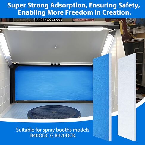 4 قطع من مرشح حجيرة الطلاء، مجموعة فلتر حجيرة رش البخاخة، تصميم مزدوج الطبقة، مناسب لهواية البخاخة، الحرفيين وحجرة طلاء الرش in Kuwait